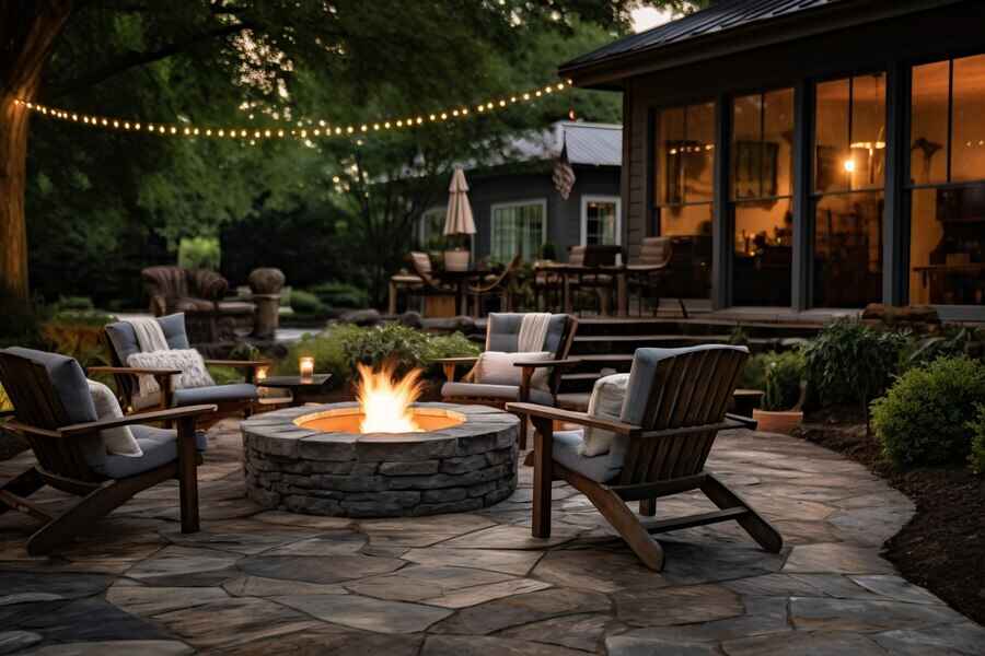 Fire Pit Landscape Lighting