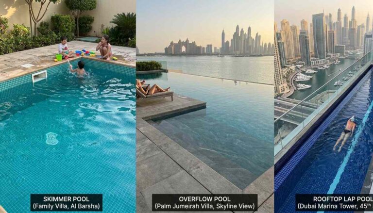 Types of Swimming Pools Built in Dubai
