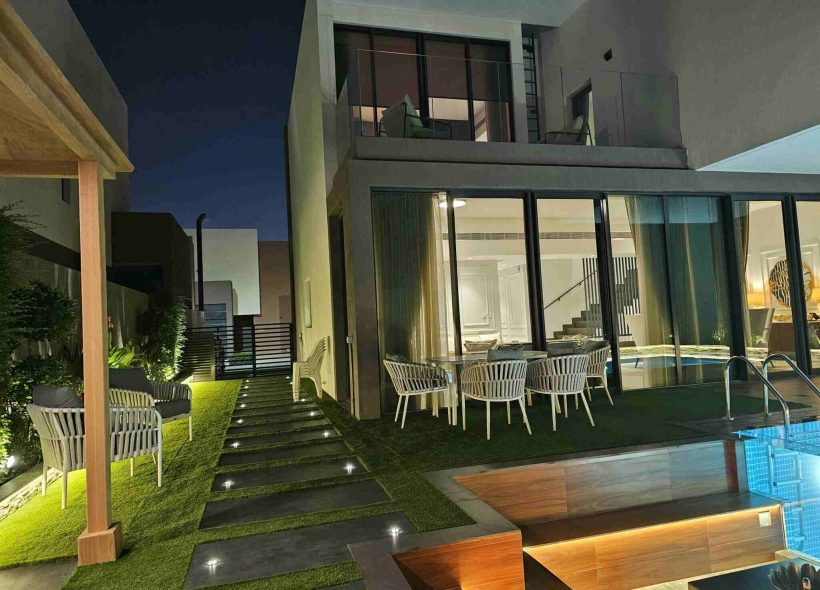 Modern pool and landscape design UAE