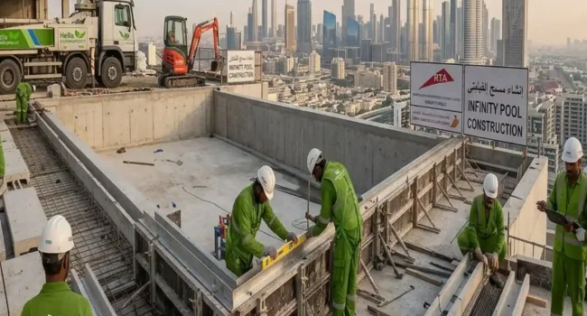 Infinity Pool Construction