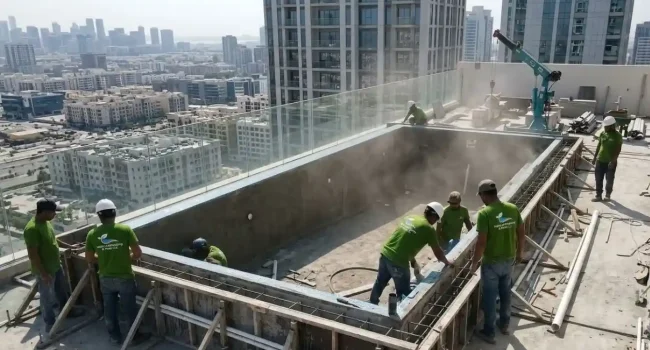 Rooftop Pool Construction