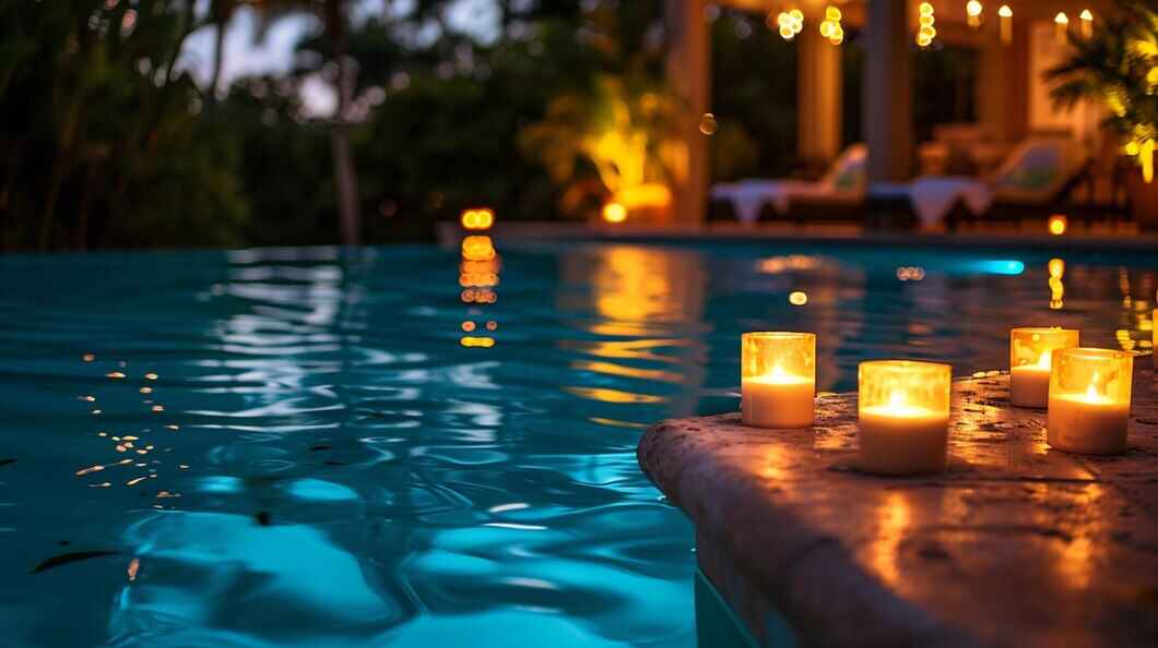 landscaping and pool Water Feature Lighting